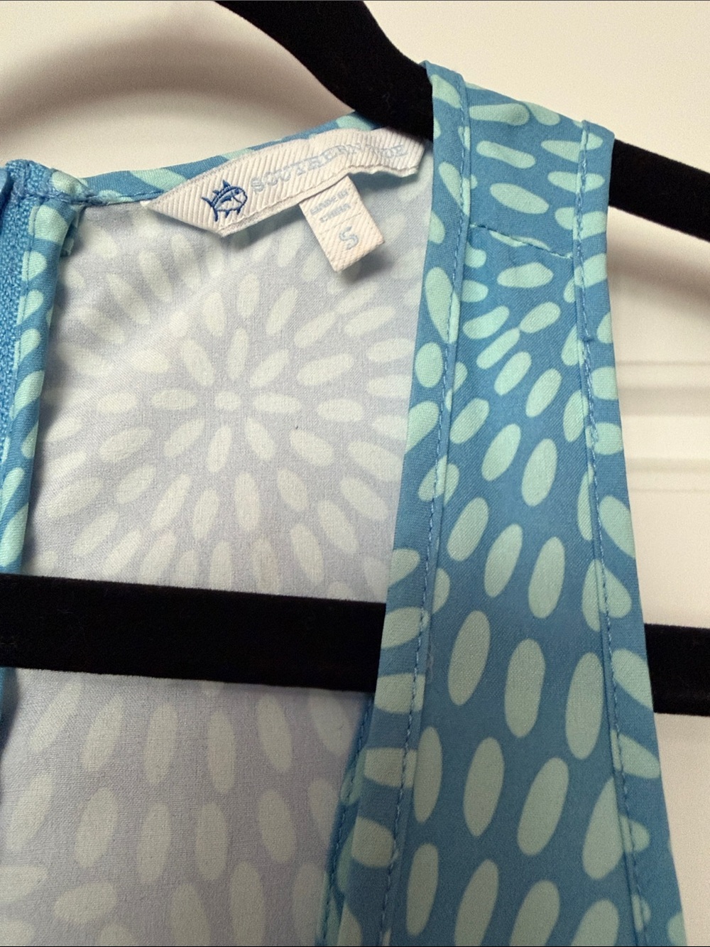 Southern Tide Blue Patterned Drawstring Mini Dress - Picture 2 of 2